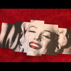 Marilyn Monroe 5 Panel Canvas Wall Art
